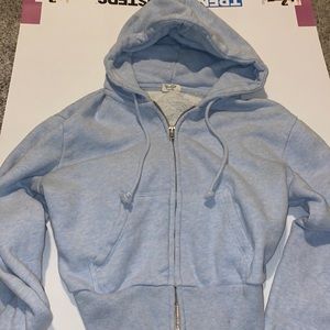 light blue john galt christy zipup hoodie